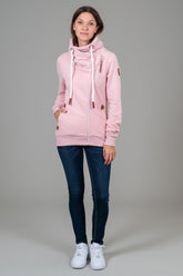 Hestia Heather Pink Full-Zip Sweatshirt